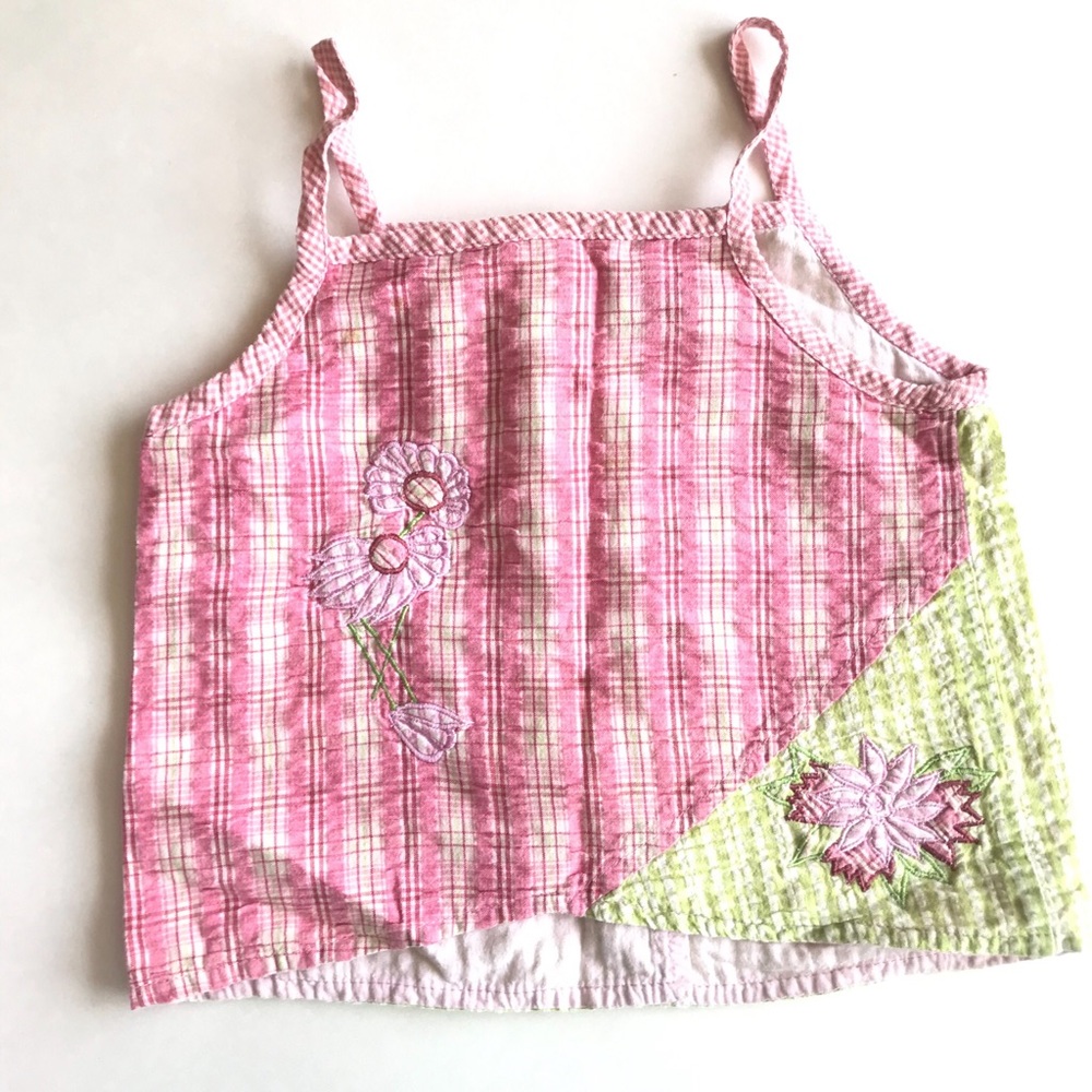 Beetlejuice Seersucker Plaid Sleeveless Tank Top